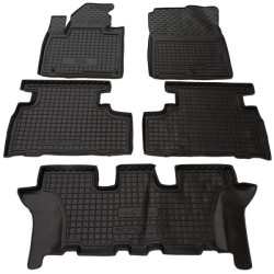 Килимки в салон Kia Sorento 2015-2019 7 місць (3 ряди) гумові, чорні (AVTO-Gumm)