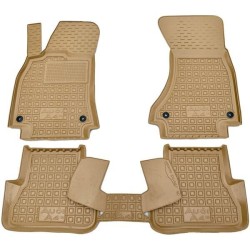 Килимки в салон Audi A4 (B8) 2007-2015 гумові, бежеві (AVTO-Gumm)