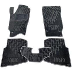 Текстильні килимки в салон Skoda Fabia 2000-2007 (V) сірі AVTO-Tex