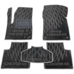 Текстильні килимки в салон Jeep Cherokee 2014- (V) сірі AVTO-Tex