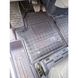 Килимки в салон Ford Custom 2023- 1+2 гумові, чорні (AVTO-Gumm)