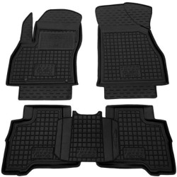 Килимки в салон Fiat Qubo/Fiorino 2008-/Citroen Nemo 2007-/Peugeot Bipper 2008- гумові, чорні (AVTO-Gumm)