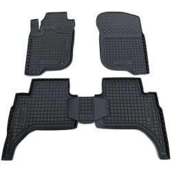 Килимки в салон Mitsubishi L200 2016-2023 коротка база гумові, чорні (AVTO-Gumm)