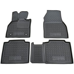Килимки в салон Toyota bZ4X 2022- гумові, чорні (AVTO-Gumm)