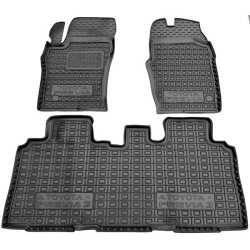 Килимки в салон Toyota Previa 2000-2006 6/7 місць (2 ряди) гумові, чорні (AVTO-Gumm)
