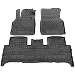 Килимки в салон Renault Scenic 2 2002-2009 гумові, чорні (AVTO-Gumm)