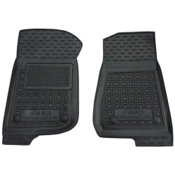 Килимки передні Jeep Wrangler 2018- 2 двері гумові, чорні (AVTO-Gumm)