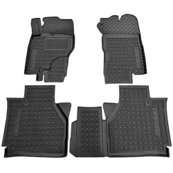 Килимки в салон Nissan Navara King Cab 2005- гумові, чорні (AVTO-Gumm)