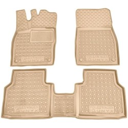 Килимки в салон Volkswagen ID UNIX 2024- гумові, бежеві (AVTO-Gumm)