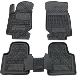 Килимки в салон Citroen C4 2021- ДВЗ гумові, чорні (AVTO-Gumm)